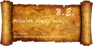 Mihalek Eugénia névjegykártya